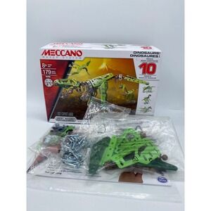 MECCANO Maker System 10 Models Dinosaurs Kids Green 179 Parts 16209